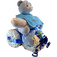 Los mejores  - Tarta de pañales con forma de moto para niño